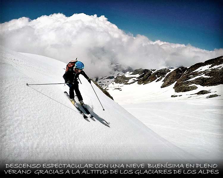 4000es de los Alpes con esquís de travesía Cara Norte