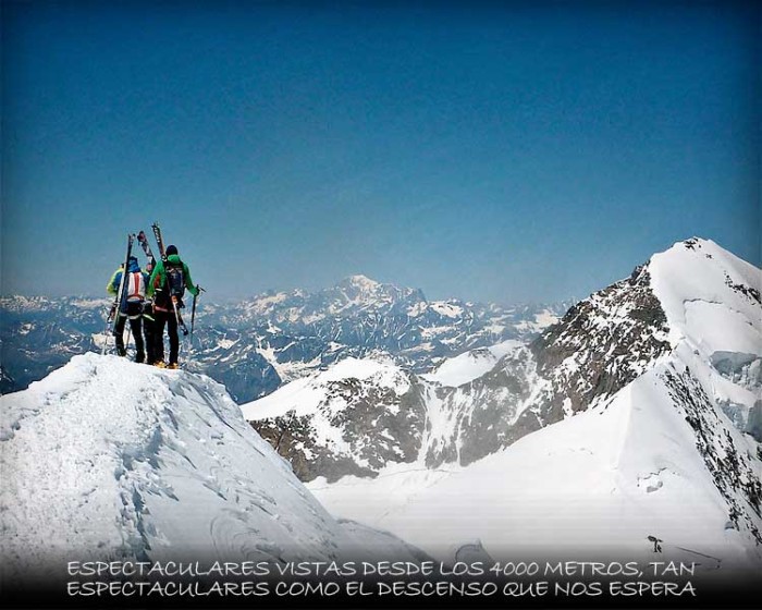 4000es de los Alpes con esquís de travesía