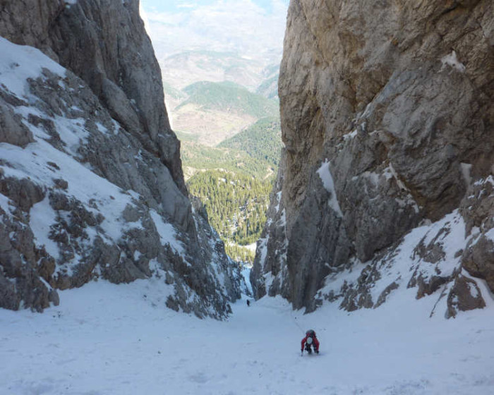 Escalada en la cara norte del Cadí con guía